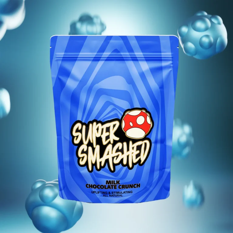 Super Smashed Milk Chocolate Crunch Buy Super Smashed Milk Chocolate Crunch in stock now for sale, Super Smashed Entheogenic Strawberries N Cream Chocolate for sale